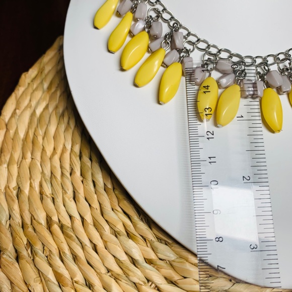 Bead Binge, Yellow and Gray Beaded Necklace and Earrings Set - Picture 11 of 16